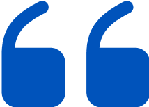 Blue quotation marks on black background.